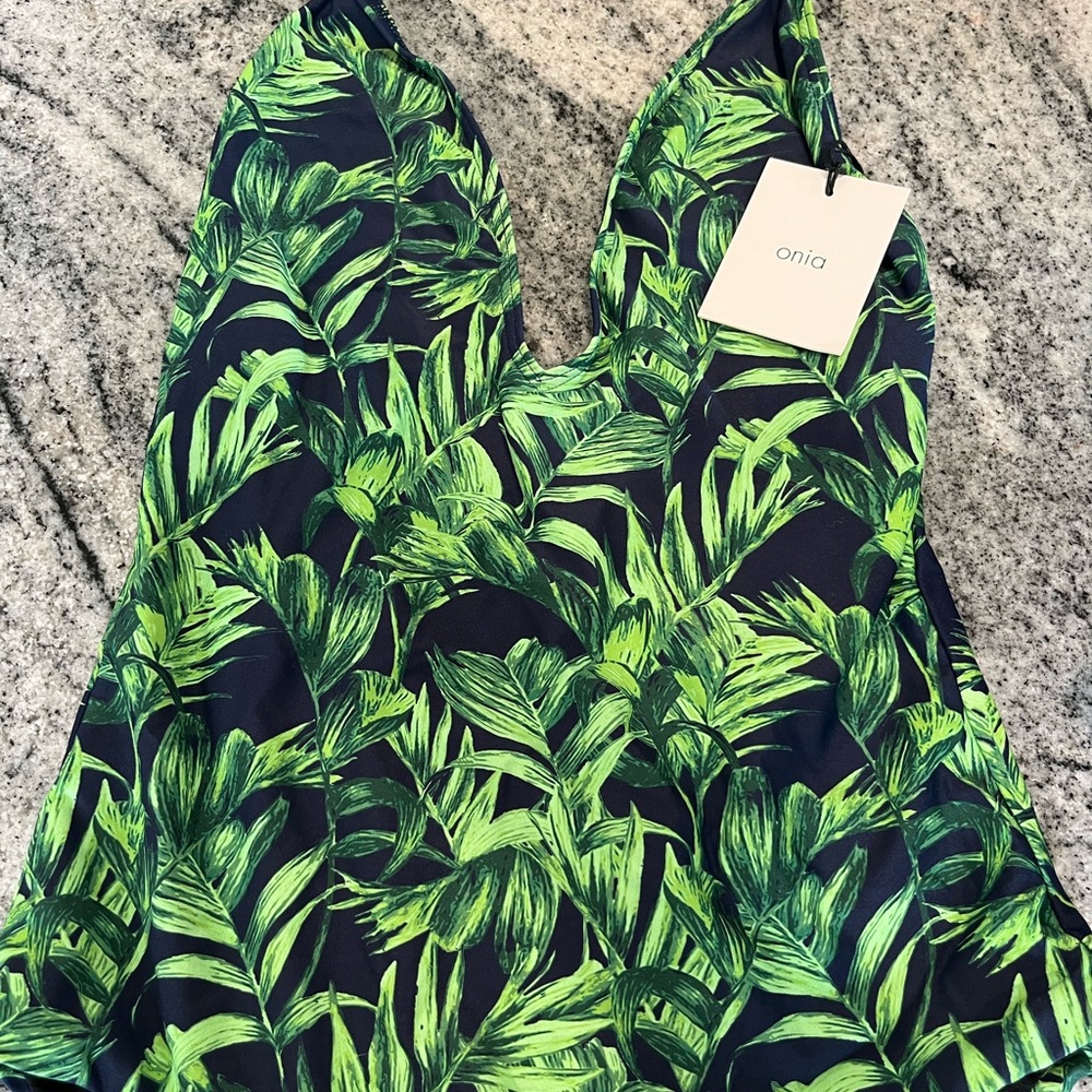 XL Green/blue plunging neckline Onia 1pc